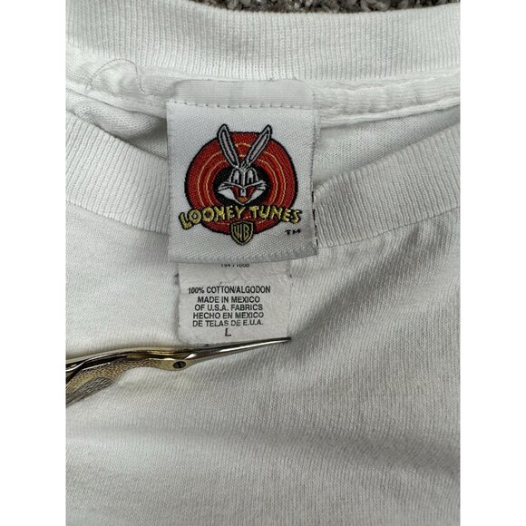 Tweety Looney Tunes‎ Shirt M White Graphic Tee Vintage 1998 - Picture 10 of 12